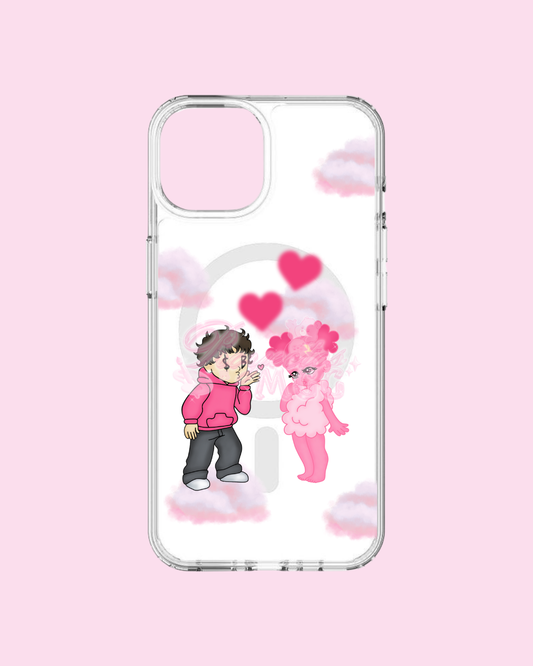 Pink SadBoy & SadGirl Clear Phone Case