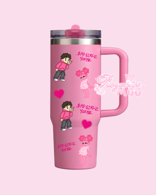Pink SadBoy & SadGirl $G4L Tumbler