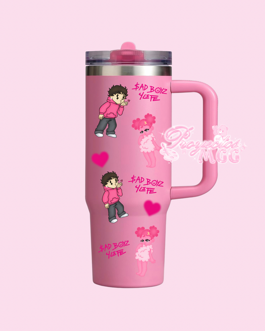 Pink SadBoy & SadGirl $B4L Tumbler