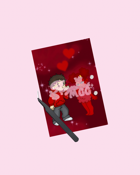 Red SadBoy & SadGirl Lash Tile