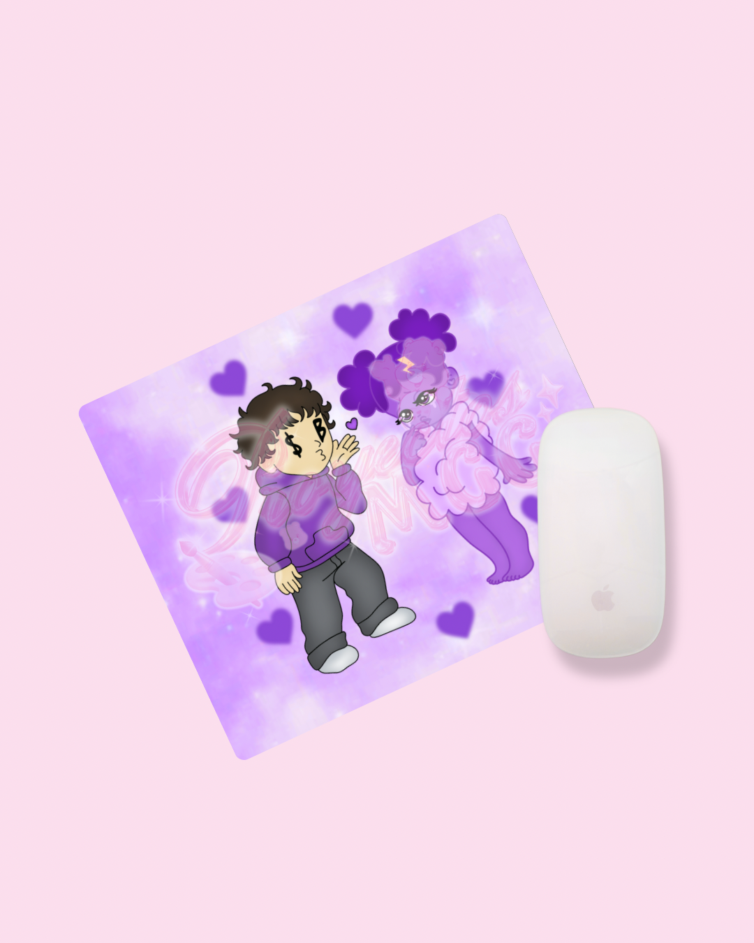 Purple SadBoy & SadGirl Mouse Pad