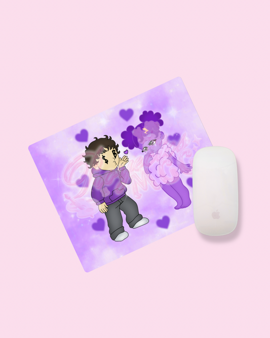 Purple SadBoy & SadGirl Mouse Pad