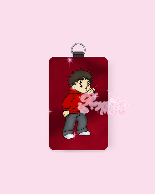 Red SadBoy ID Badge Holder