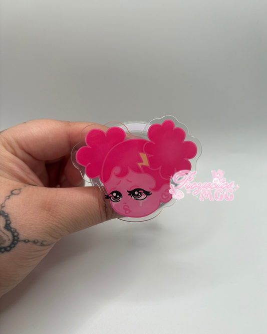 Pink SadGirl Face Magsafe Acrylic Grip