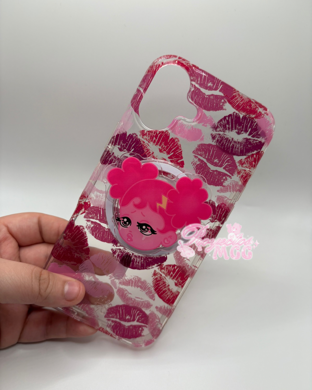 Pink SadGirl Face Magsafe Acrylic Grip