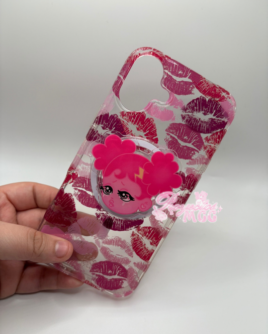 Pink SadGirl Face Magsafe Acrylic Grip