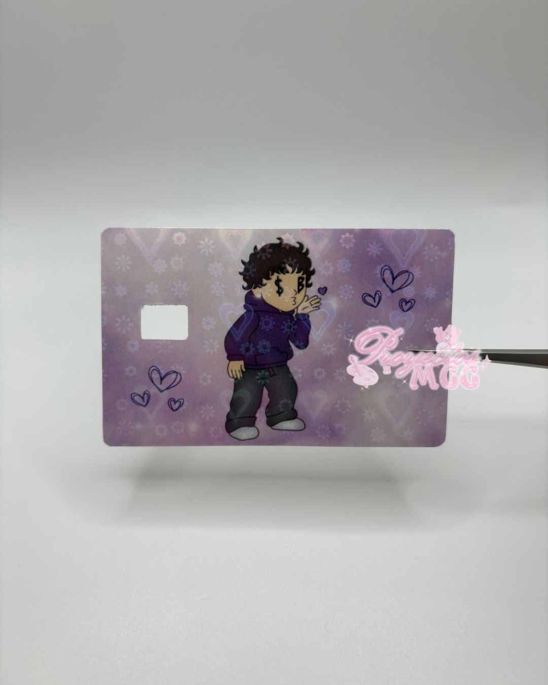 Purple SadBoy Holo Card Decal