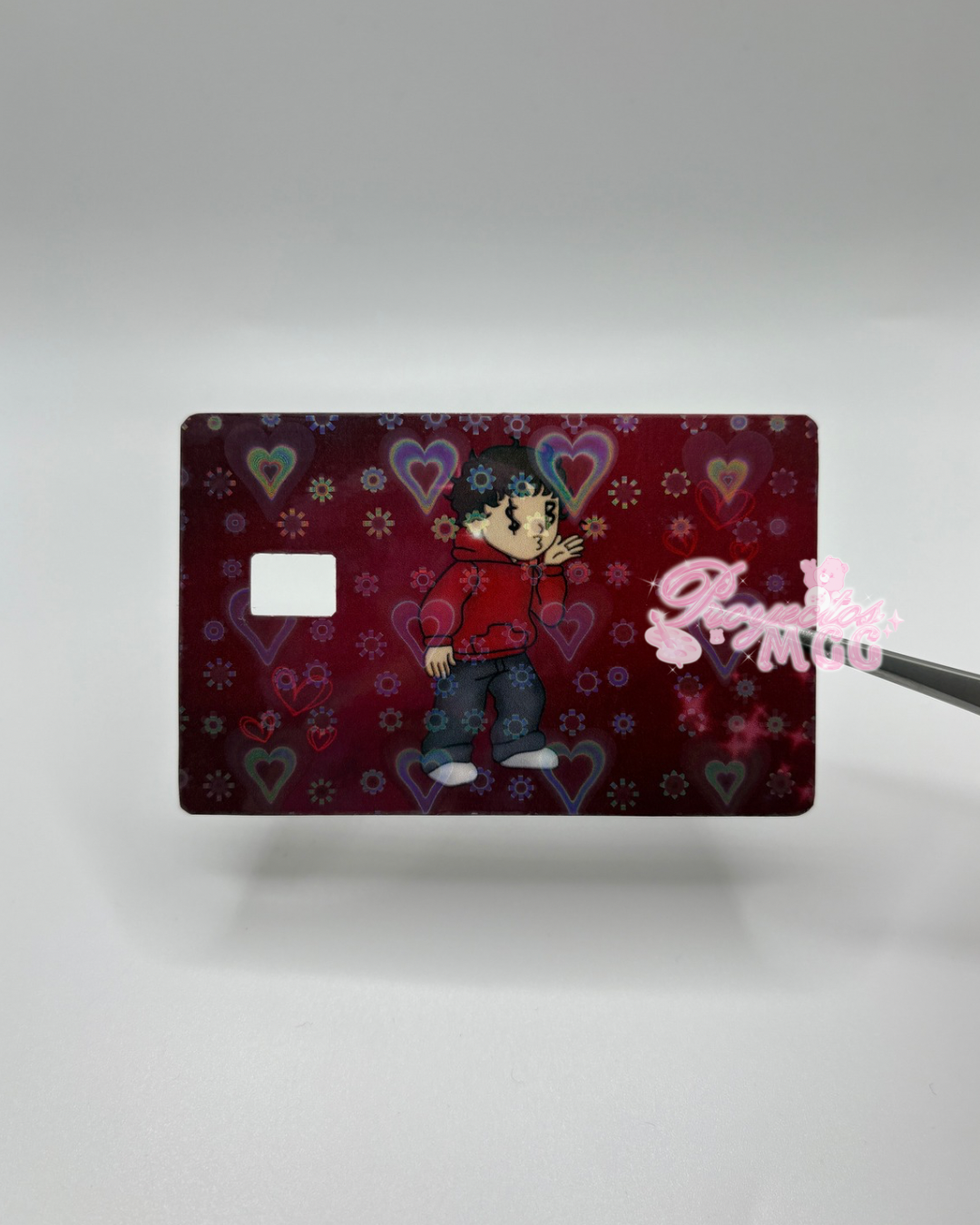Red SadBoy Holo Card Decal