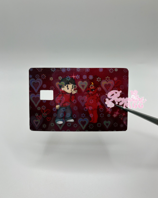 Red SadBoy & SadGirl Holo Card Decal
