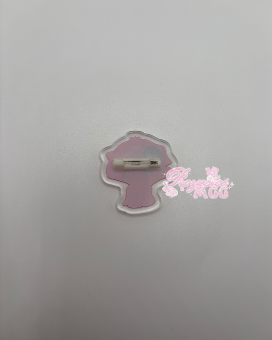 Pink SadBoy & SadGirl Ramo Acrylic Pin