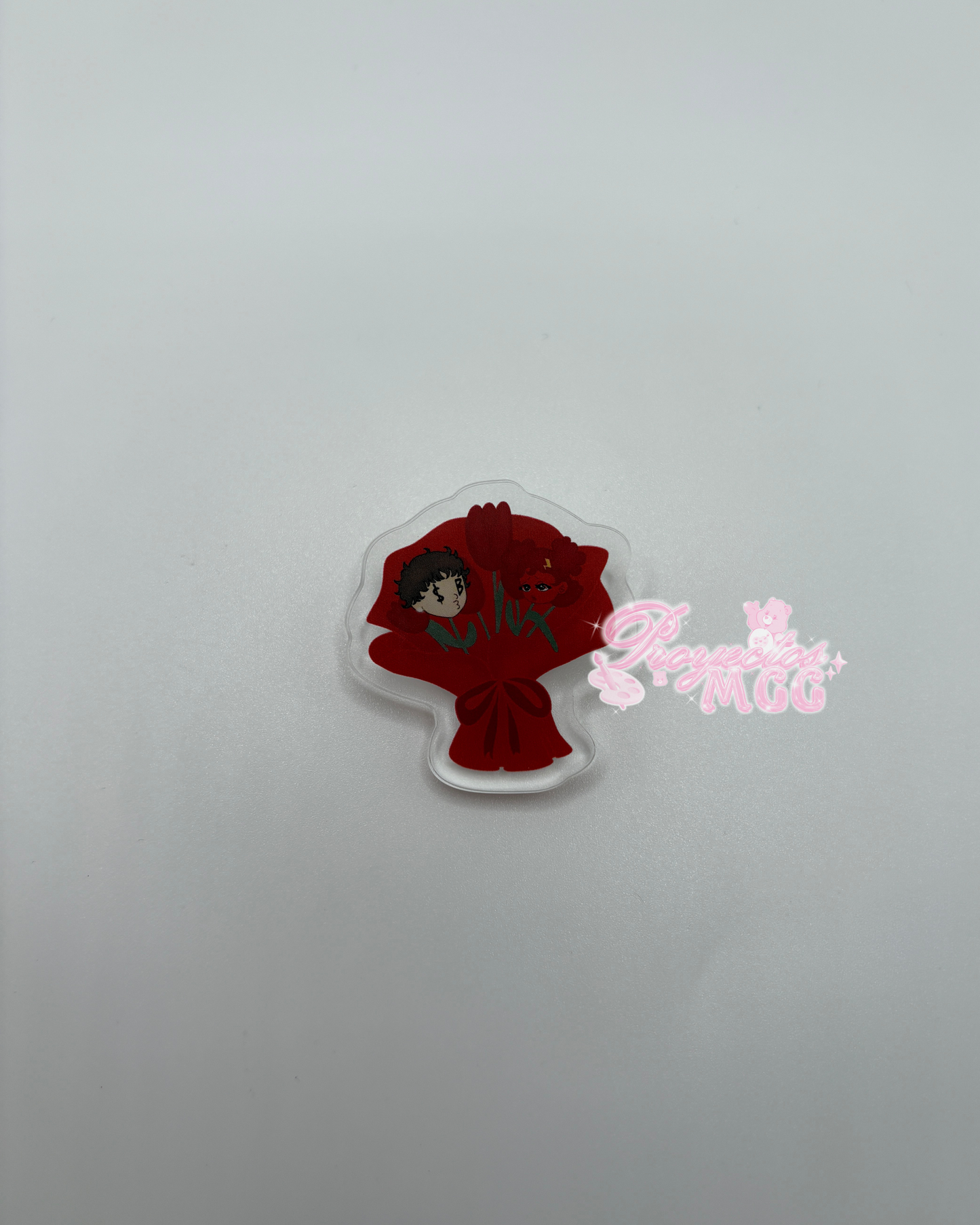 Red SadBoy & SadGirl Ramo Acrylic Pin