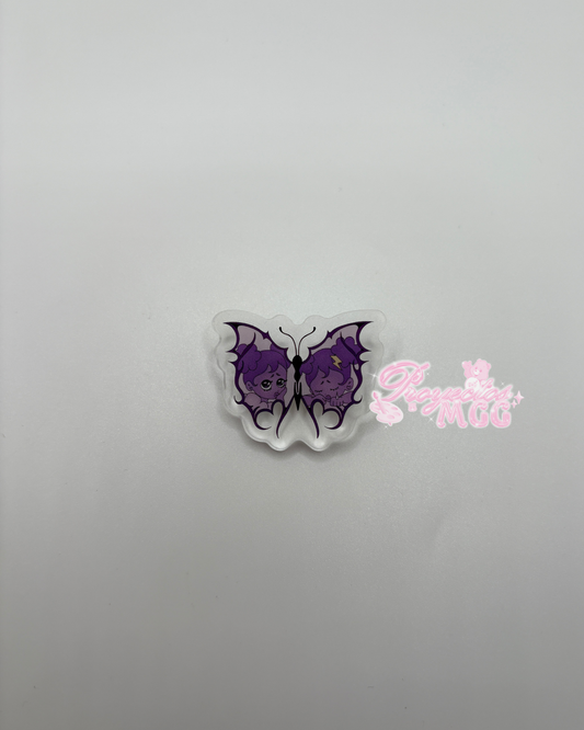 Purple SadGirl Butterfly Acrylic Phone Charm