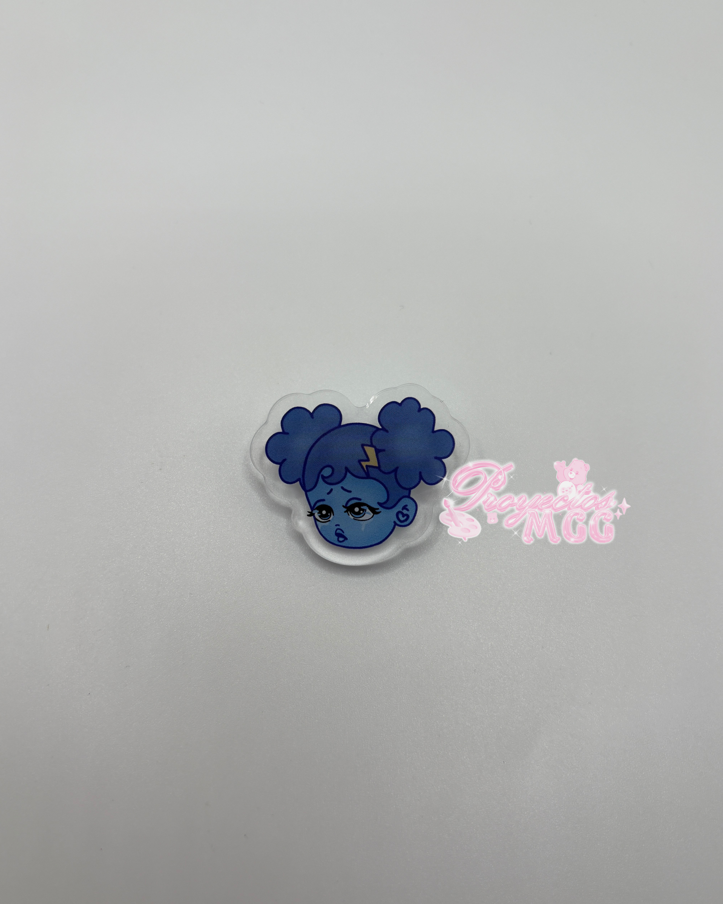 SadGirl Face Acrylic Pin