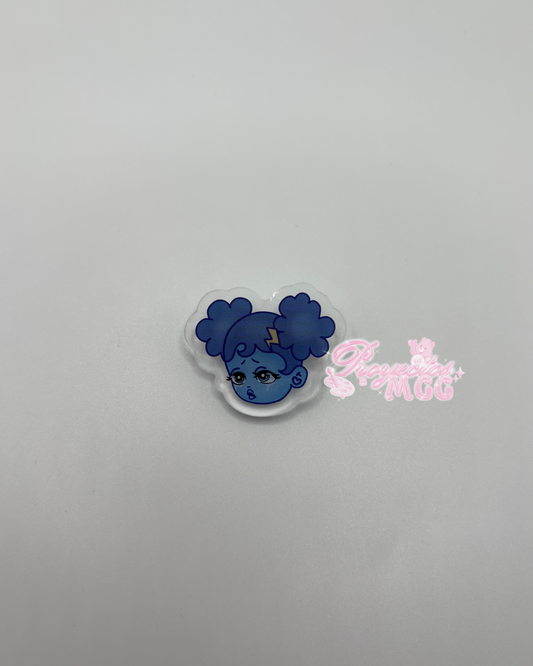 SadGirl Face Acrylic Pin
