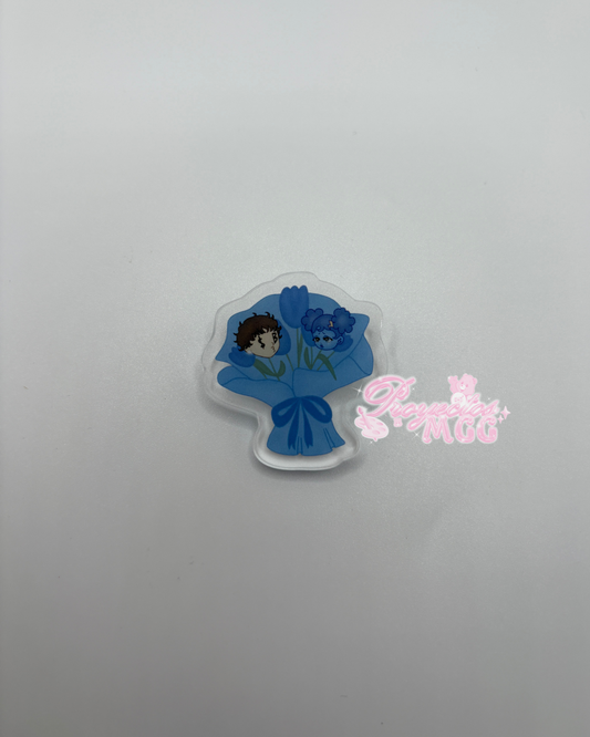Blu SadBoy & SadGirl Ramo Acrylic Pin