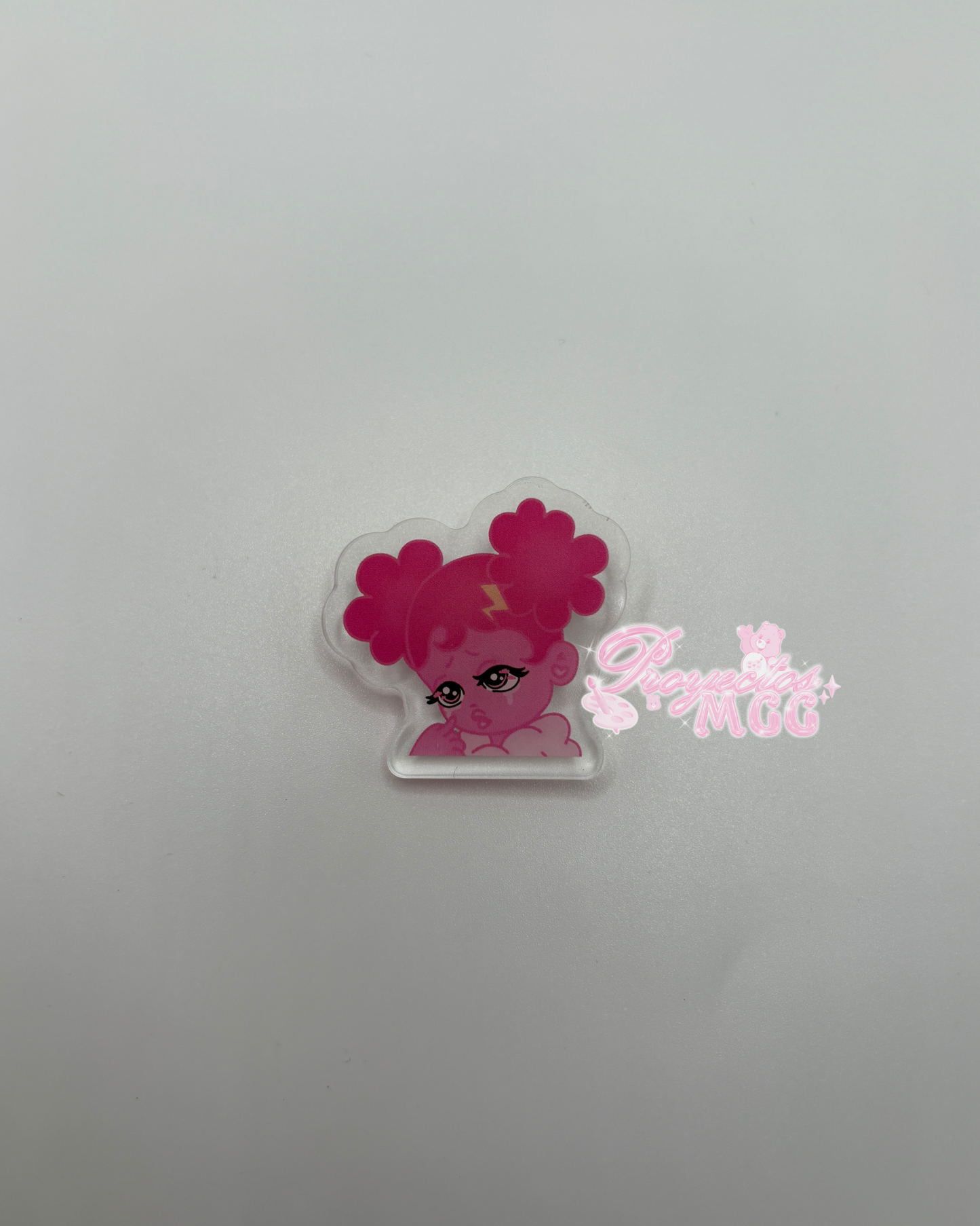 Pink SadGirl Peeker Acrylic Pin