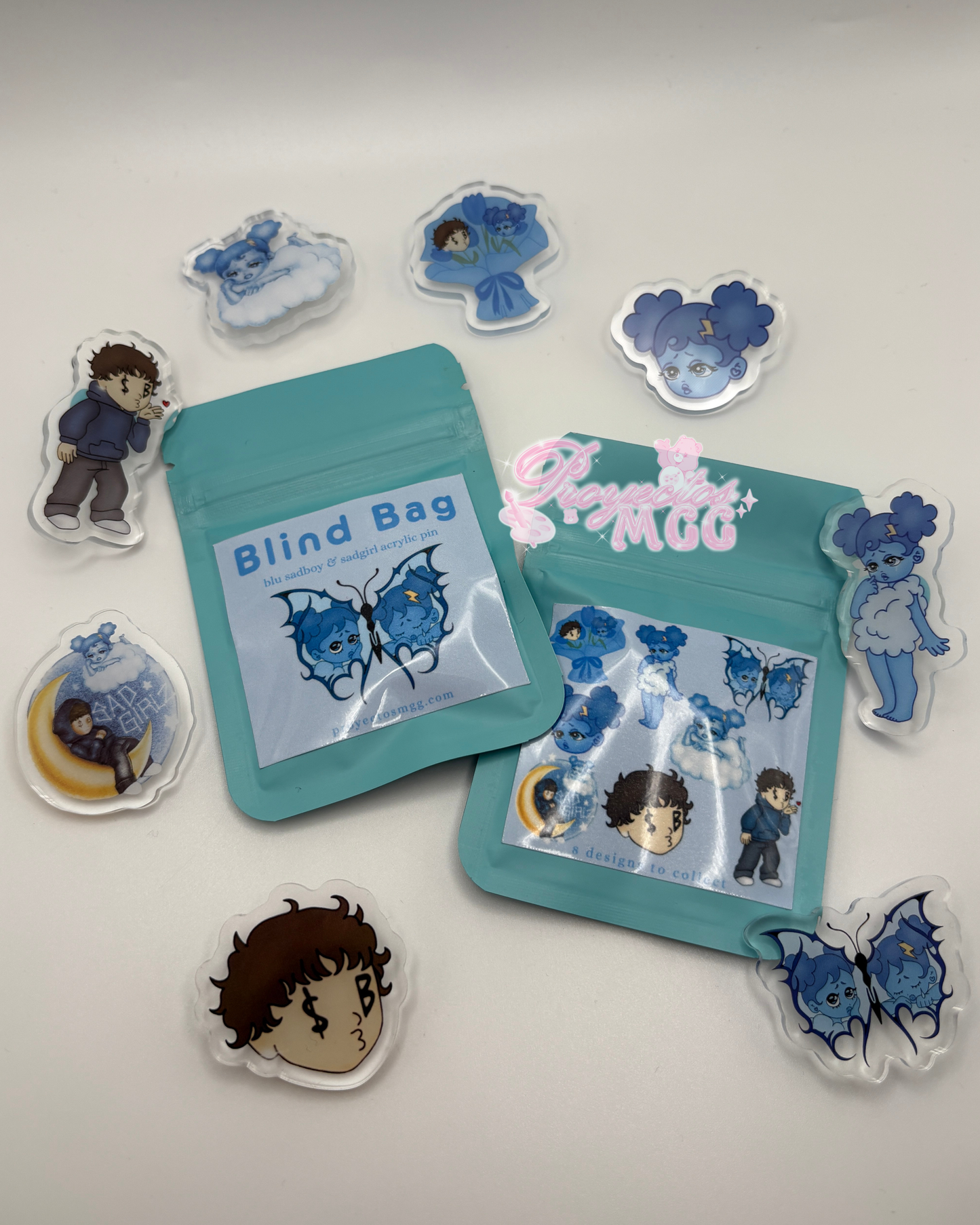 SadBoy & SadGirl Acrylic Pin Blind Bag