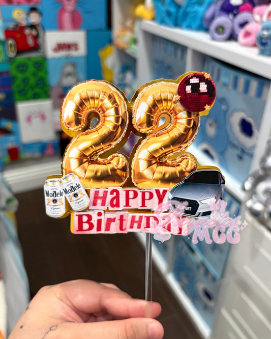 Scrapbook Style Cake Topper