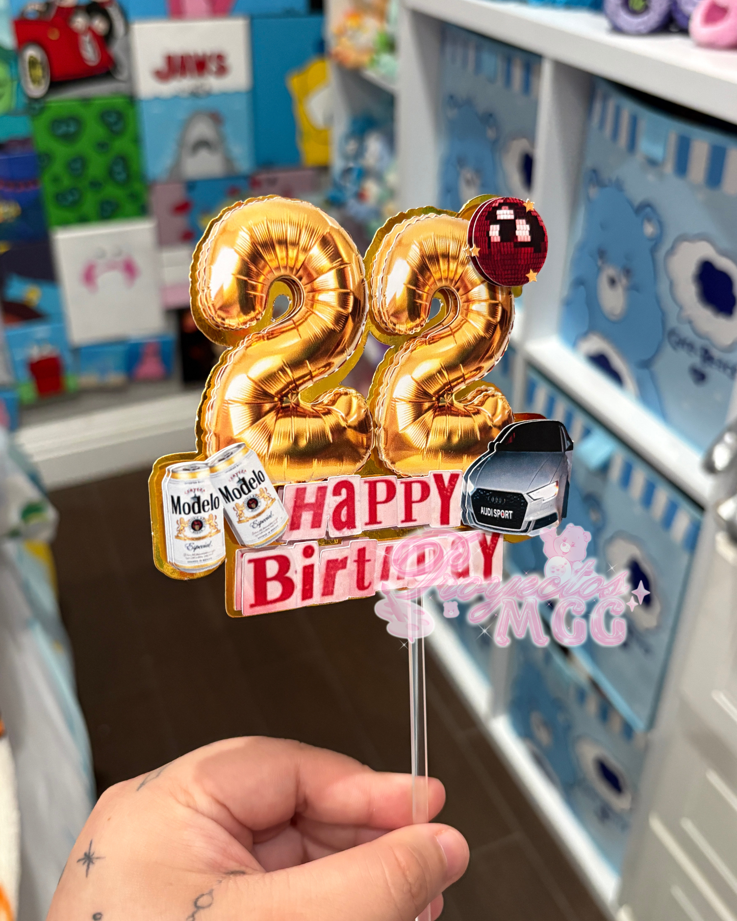 Scrapbook Style Cake Topper