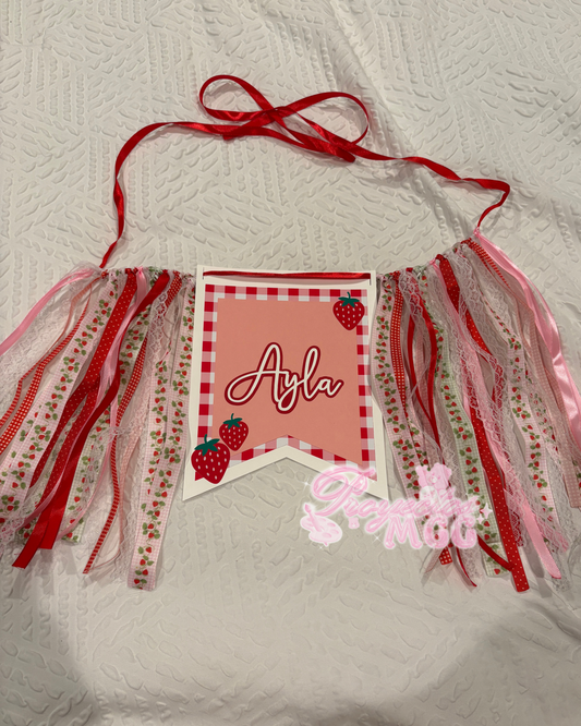 Strawberry High Chair Banner