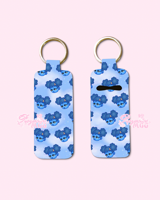 SadGirl Face Chapstick Holder Keychain