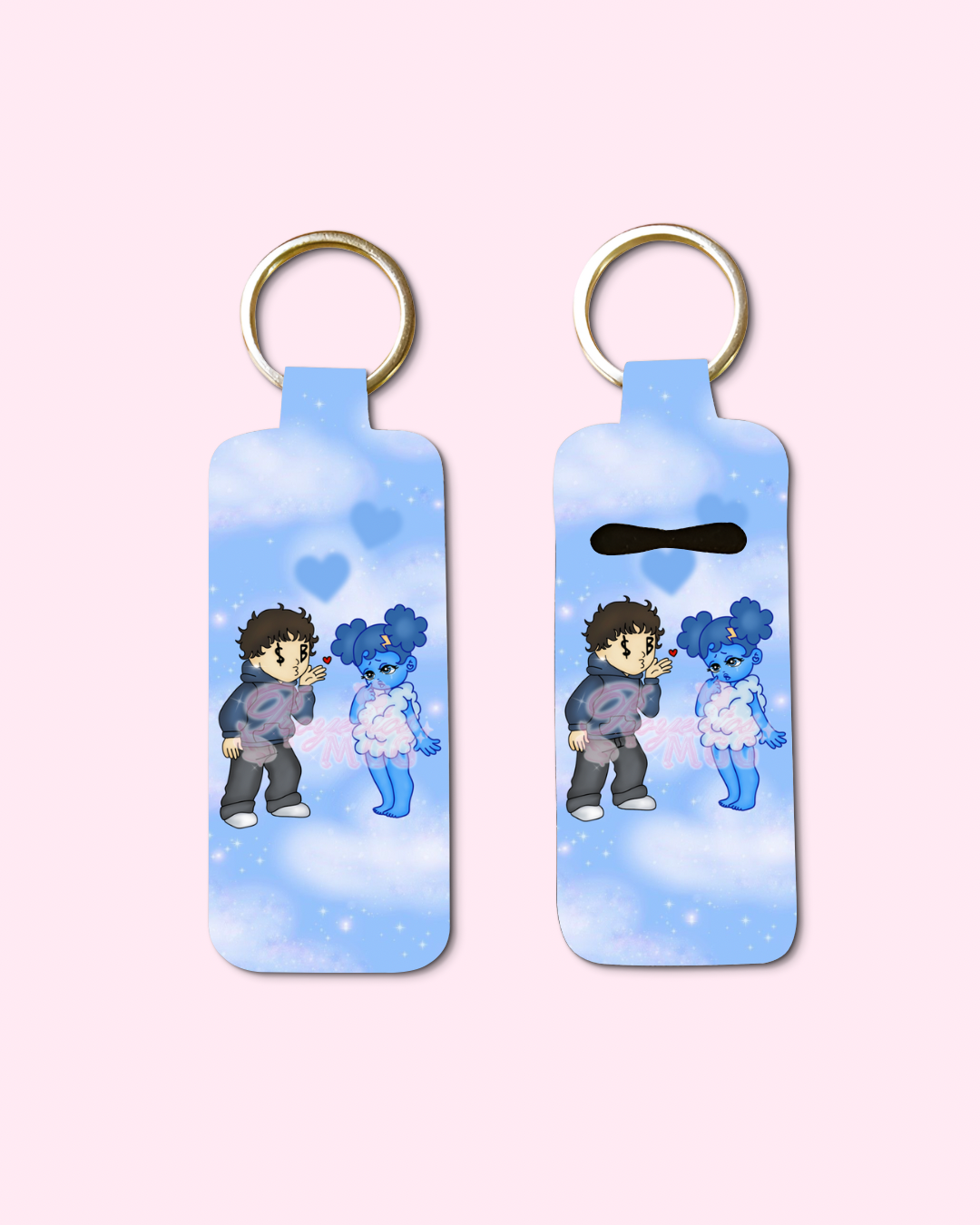 SadBoy & SadGirl Chapstick Holder Keychain
