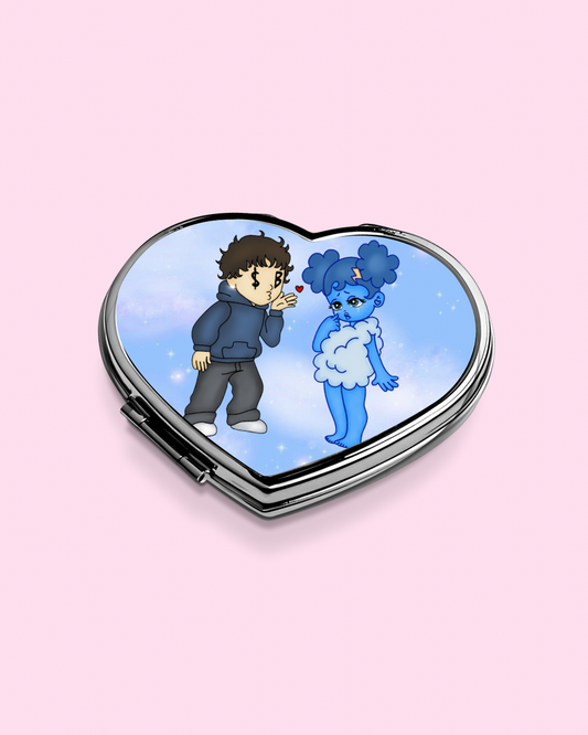SadBoy & SadGirl Heart Compact Mirror