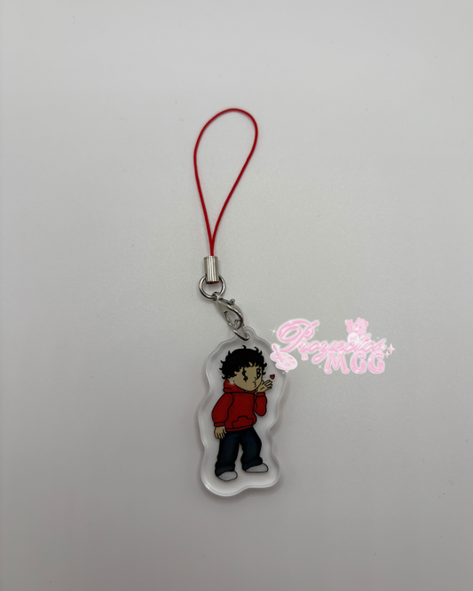 Red SadBoy Acrylic Phone Charm