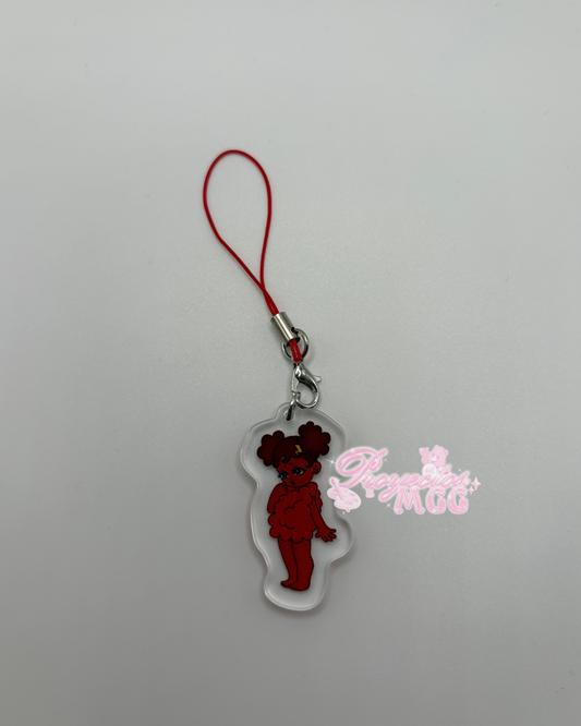 Red SadGirl Acrylic Phone Charm