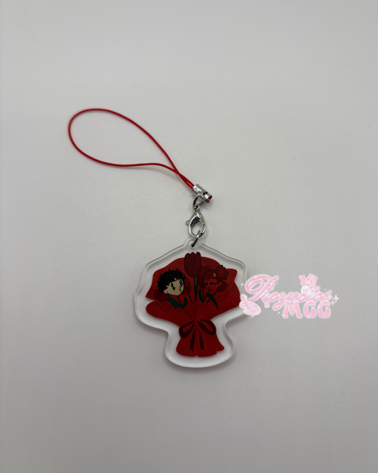 Red SadBoy & SadGirl Ramo Acrylic Phone Charm